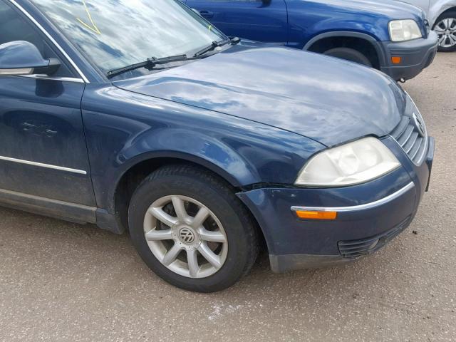 WVWVD63B94E284103 - 2004 VOLKSWAGEN PASSAT GLS BLUE photo 9