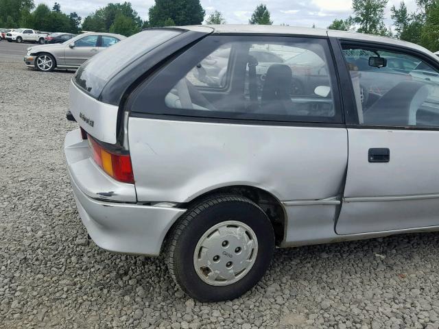 JG1MR2463LK740368 - 1990 GEO METRO LSI SILVER photo 9