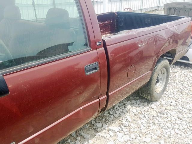 1GTEC14W9VZ552634 - 1997 GMC SIERRA C15 MAROON photo 9