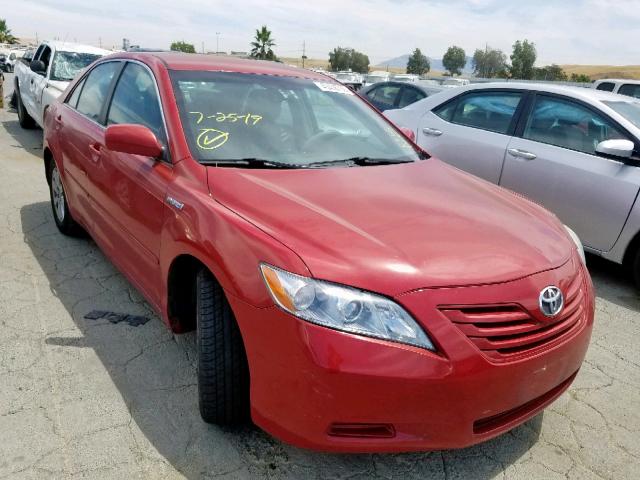 4T1BB46K18U038940 - 2008 TOYOTA CAMRY HYBR RED photo 1