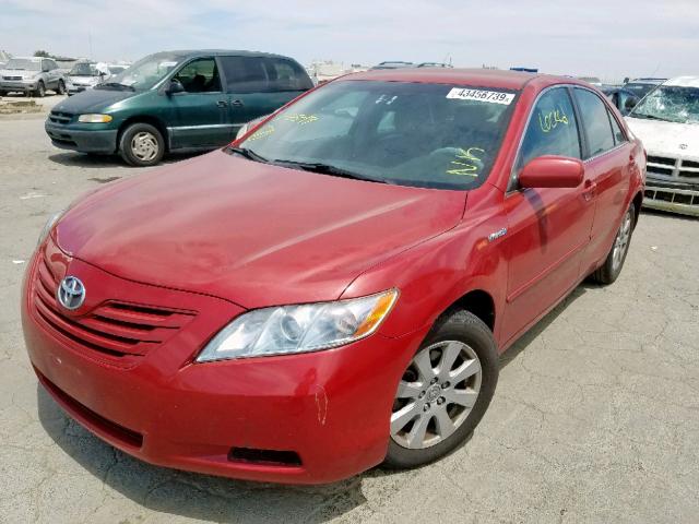 4T1BB46K18U038940 - 2008 TOYOTA CAMRY HYBR RED photo 2