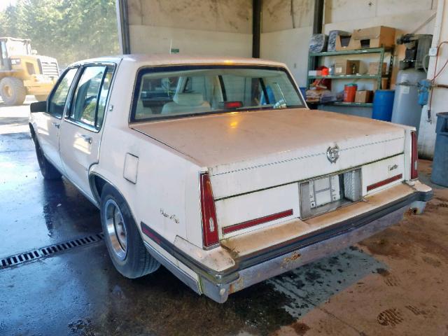 1G6CD6986F4376719 - 1985 CADILLAC DEVILLE WHITE photo 3