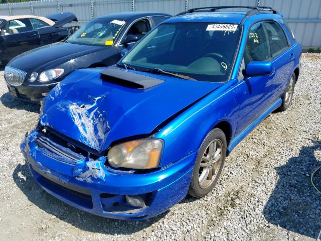 JF1GG29615H800544 - 2005 SUBARU IMPREZA WR BLUE photo 2