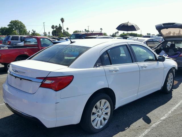 1C3CCBAB6CN289610 - 2012 CHRYSLER 200 LX WHITE photo 4