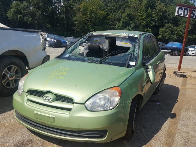 KMHCM36C69U134968 - 2009 HYUNDAI ACCENT GS GREEN photo 2