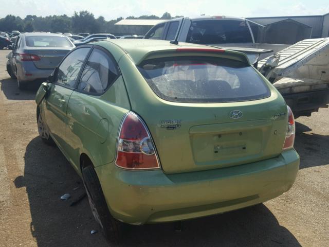 KMHCM36C69U134968 - 2009 HYUNDAI ACCENT GS GREEN photo 3