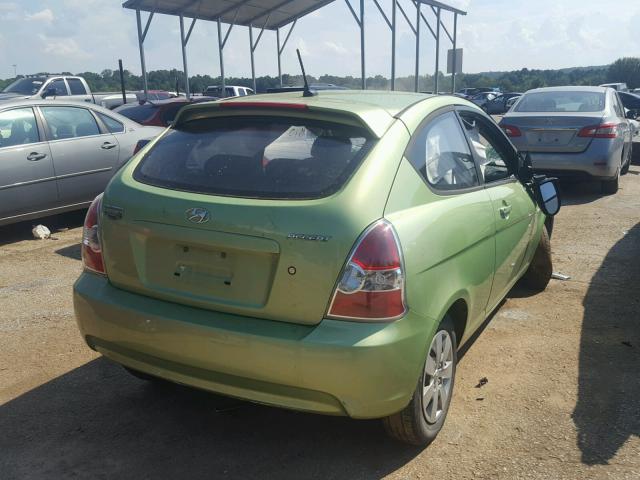 KMHCM36C69U134968 - 2009 HYUNDAI ACCENT GS GREEN photo 4