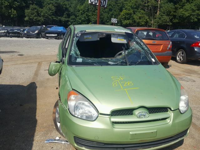 KMHCM36C69U134968 - 2009 HYUNDAI ACCENT GS GREEN photo 9