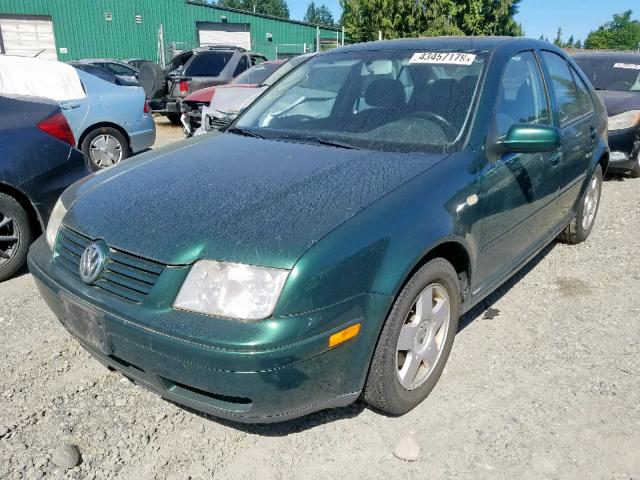 3VWSA29M0YM029575 - 2000 VOLKSWAGEN JETTA GLS GREEN photo 2