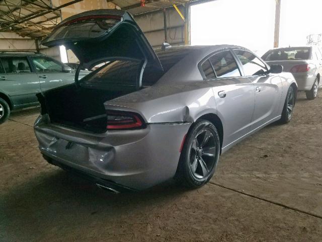 2C3CDXHG7HH503435 - 2017 DODGE CHARGER SX SILVER photo 4