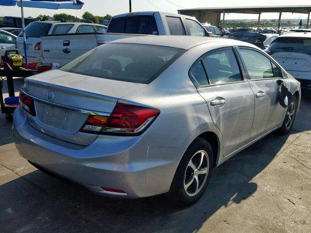 19XFB2F71FE220347 - 2015 HONDA CIVIC SE SILVER photo 4