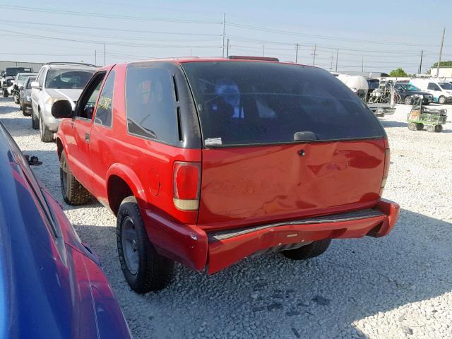 1GNCS18W0VK229898 - 1997 CHEVROLET BLAZER RED photo 3