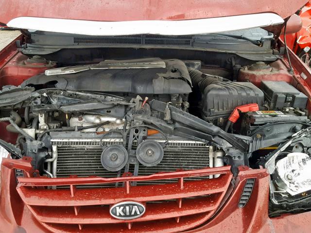 KNAFE121665292379 - 2006 KIA NEW SPECTR BURGUNDY photo 7