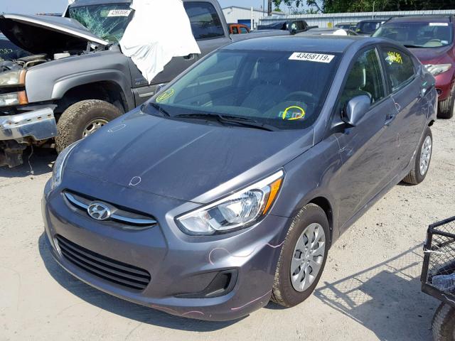 KMHCT4AE4HU314921 - 2017 HYUNDAI ACCENT SE GRAY photo 2