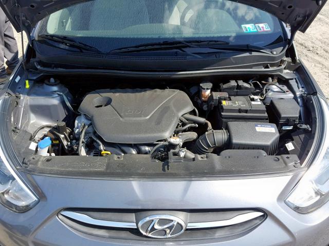 KMHCT4AE4HU314921 - 2017 HYUNDAI ACCENT SE GRAY photo 7