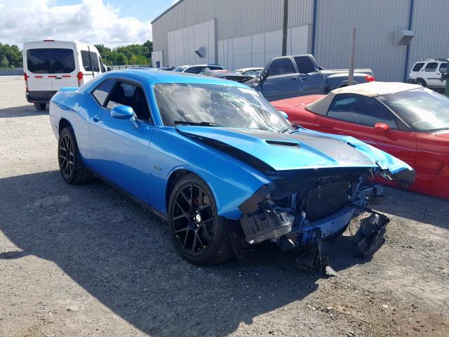 2C3CDZBT6FH889067 - 2015 DODGE CHALLENGER BLUE photo 1