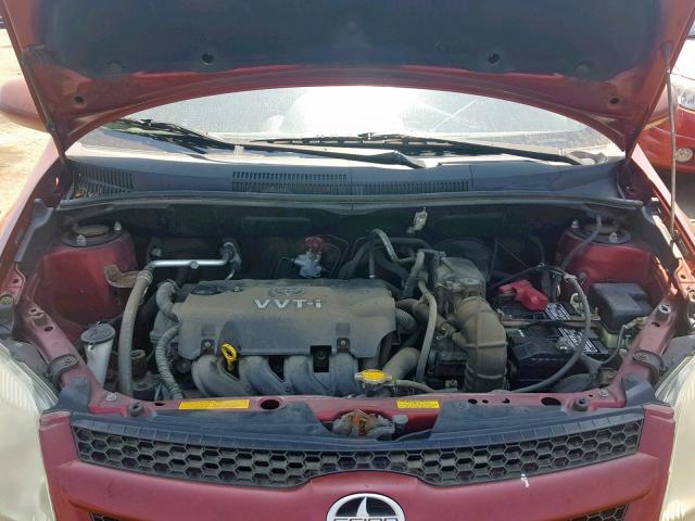 JTKKT624660157097 - 2006 SCION XA RED photo 7