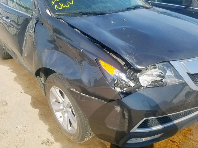 2HNYD2H20CH520976 - 2012 ACURA MDX GRAY photo 9