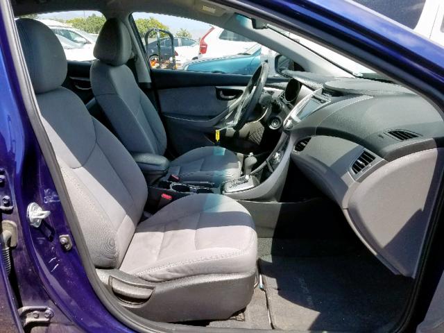 5NPDH4AE6BH034445 - 2011 HYUNDAI ELANTRA GL BLUE photo 5