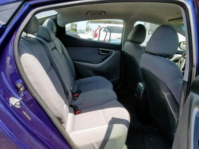 5NPDH4AE6BH034445 - 2011 HYUNDAI ELANTRA GL BLUE photo 6