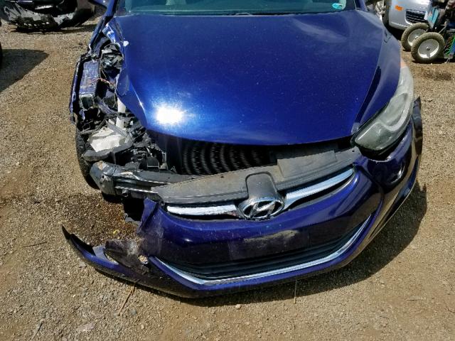 5NPDH4AE6BH034445 - 2011 HYUNDAI ELANTRA GL BLUE photo 7