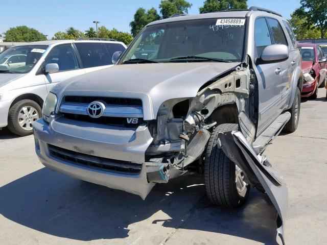 5TDBT48A75S234080 - 2005 TOYOTA SEQUOIA LI SILVER photo 2