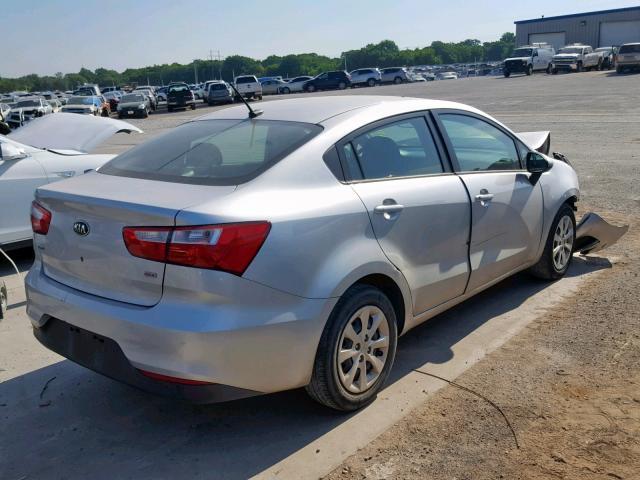 KNADM4A32G6684527 - 2016 KIA RIO LX SILVER photo 4