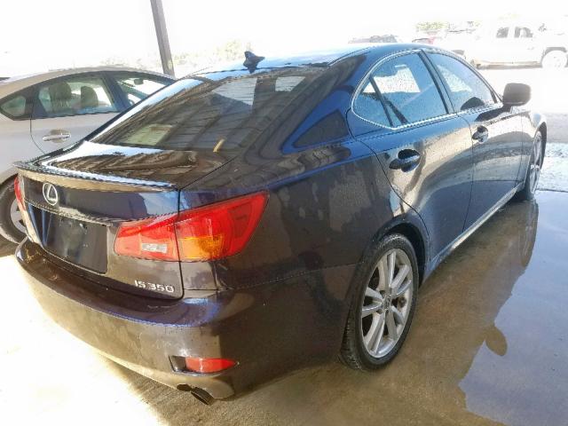 JTHBE262772010231 - 2007 LEXUS IS 350 BLACK photo 4