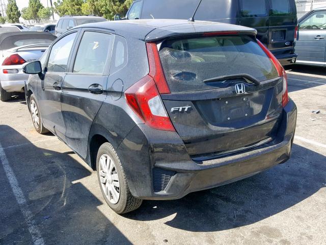 JHMGK5H54GX030334 - 2016 HONDA FIT LX BLACK photo 3