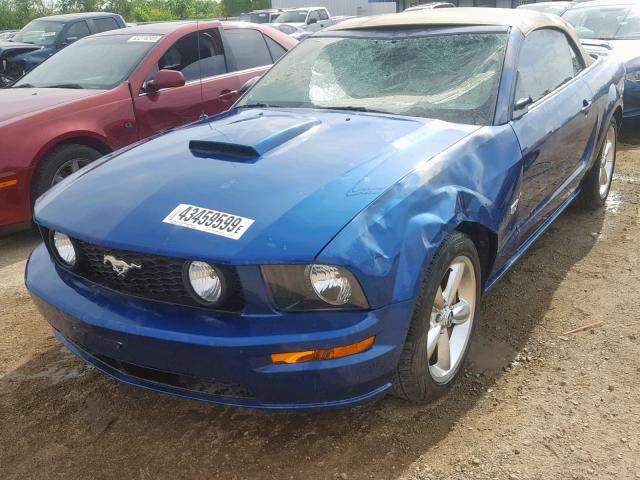 1ZVFT85HX75364516 - 2007 FORD MUSTANG GT BLUE photo 2