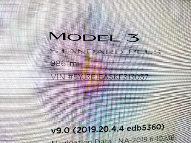 5YJ3E1EA5KF313037 - 2019 TESLA MODEL 3 WHITE photo 8