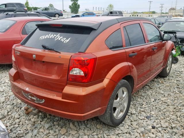 1B3HB28B18D770003 - 2008 DODGE CALIBER ORANGE photo 4