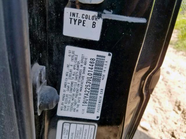 19UYA2253VL014468 - 1997 ACURA 3.0CL Սև լուսանկար 10
