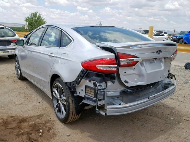 3FA6P0D90KR222447 - 2019 FORD FUSION TIT SILVER photo 3