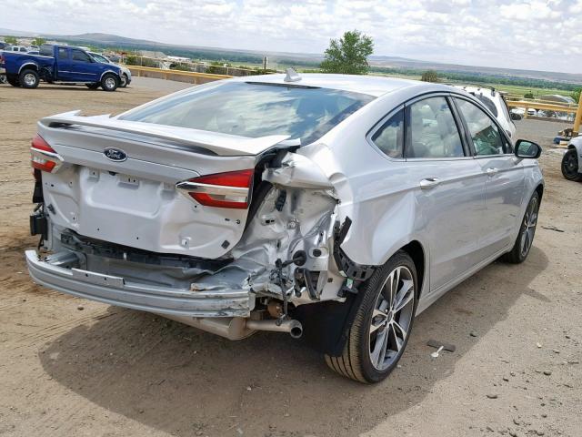 3FA6P0D90KR222447 - 2019 FORD FUSION TIT SILVER photo 4