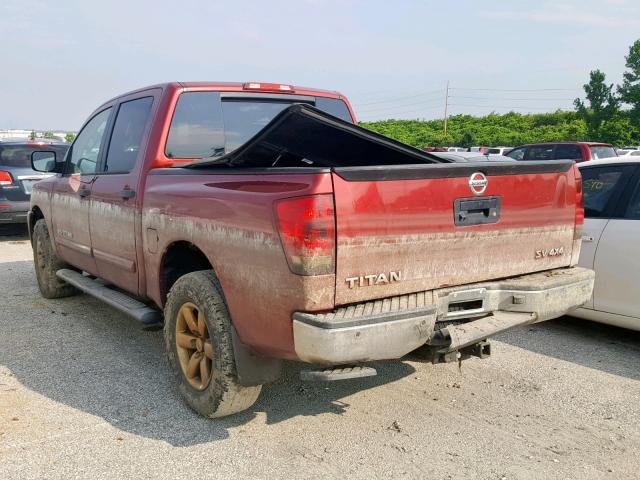 1N6AA0EC8DN300220 - 2013 NISSAN TITAN S MAROON photo 3