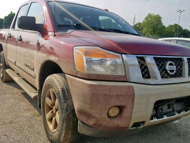 1N6AA0EC8DN300220 - 2013 NISSAN TITAN S MAROON photo 9