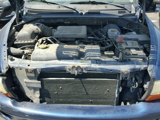 1D8HR48N93F531376 - 2003 DODGE DURANGO SL BLUE photo 7