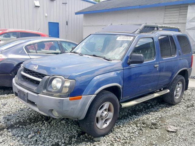 5N1ED28T02C509619 - 2002 NISSAN XTERRA XE BLUE photo 2