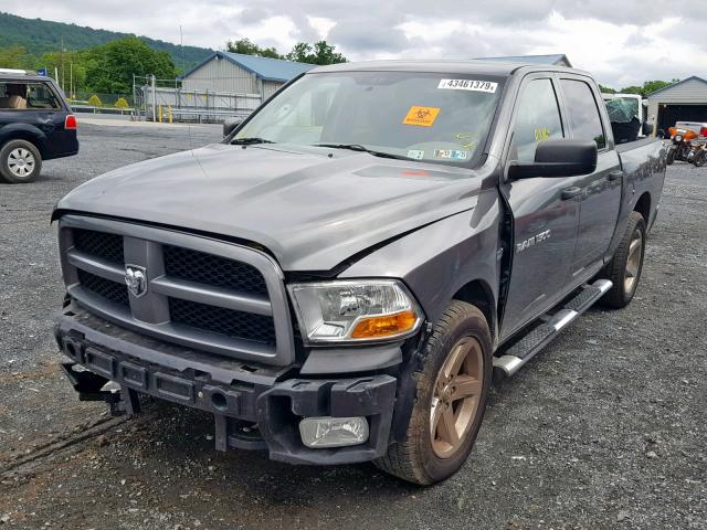 1C6RD7KT6CS171329 - 2012 DODGE RAM 1500 S CHARCOAL photo 2