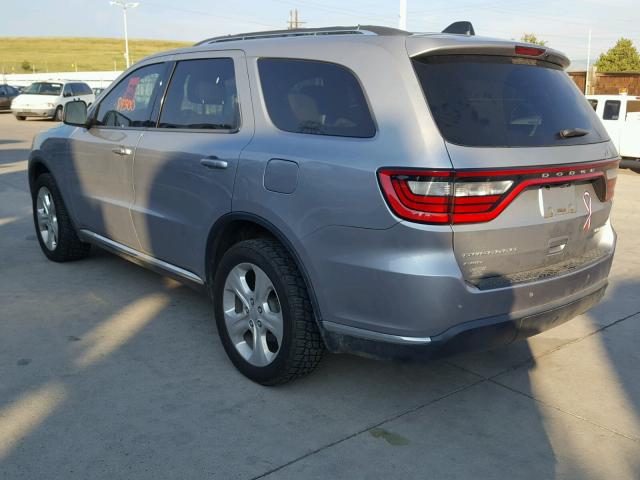 1C4RDJDG8EC267613 - 2014 DODGE DURANGO LI SILVER photo 3