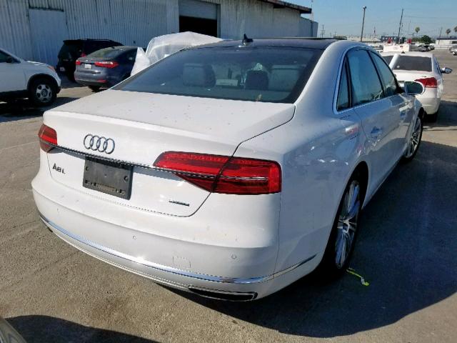 WAU34AFD9GN013163 - 2016 AUDI A8 L QUATT WHITE photo 4