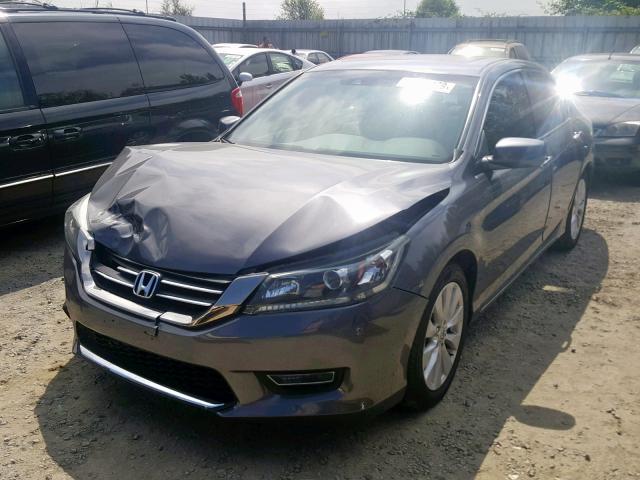 1HGCR2F85DA074513 - 2013 HONDA ACCORD EXL GRAY photo 2