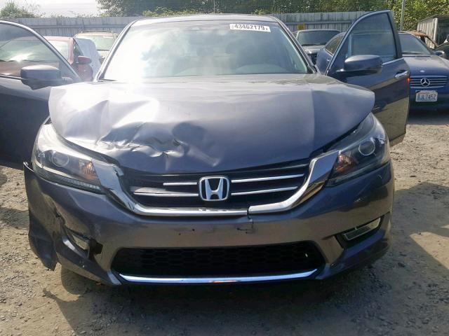 1HGCR2F85DA074513 - 2013 HONDA ACCORD EXL GRAY photo 7