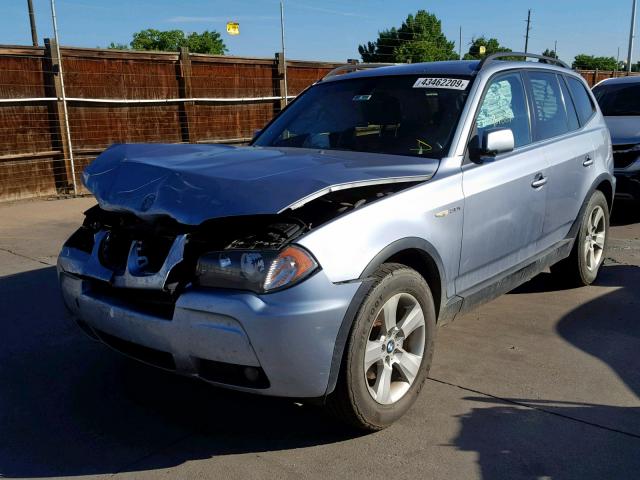 WBXPA93476WG86905 - 2006 BMW X3 3.0I BLUE photo 2