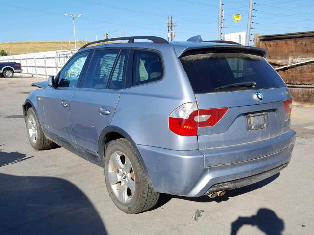 WBXPA93476WG86905 - 2006 BMW X3 3.0I BLUE photo 3