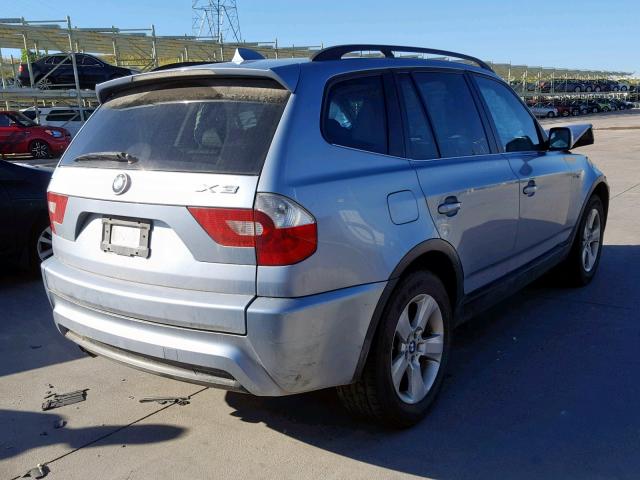 WBXPA93476WG86905 - 2006 BMW X3 3.0I BLUE photo 4