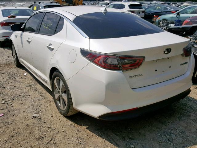 KNAGN4ADXE5075367 - 2014 KIA OPTIMA HYB WHITE photo 3