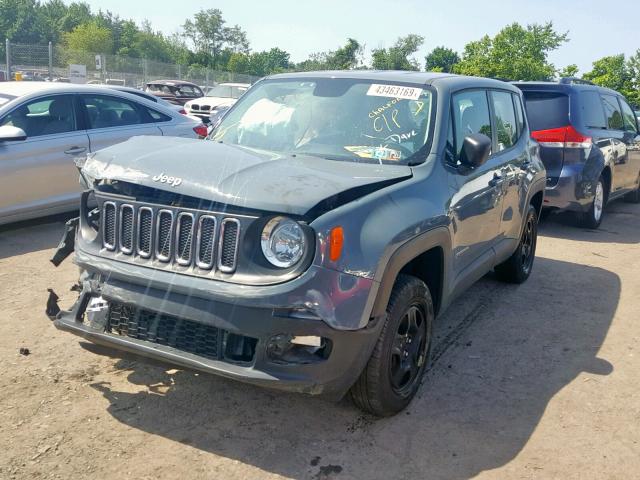 ZACCJBAB1HPE54222 - 2017 JEEP RENEGADE S GRAY photo 2