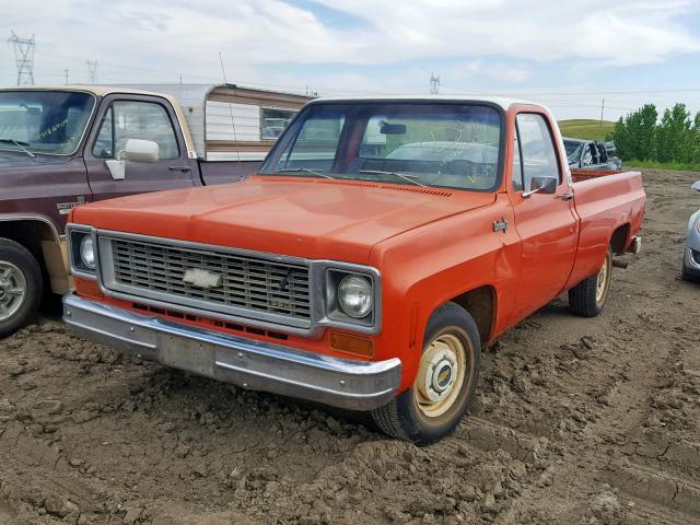 CCY143J177229 - 1973 CHEVROLET PICK UP ORANGE photo 2